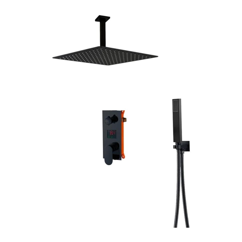 Set miscelatore doccia, Blackswan, tipo M73.51, modello smart nero opaco, misura 30 cm - Foto 1