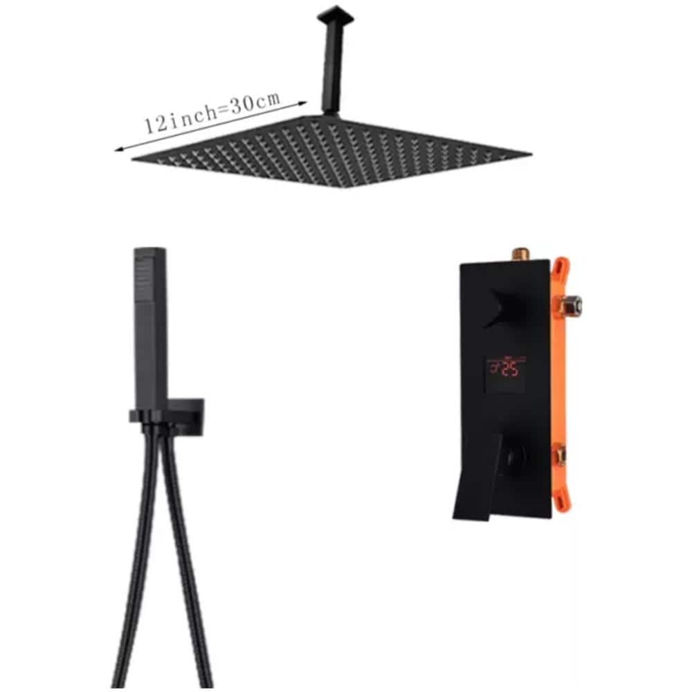 Set miscelatore doccia, Blackswan, tipo M73.51, modello smart nero opaco, misura 30 cm - Foto 2