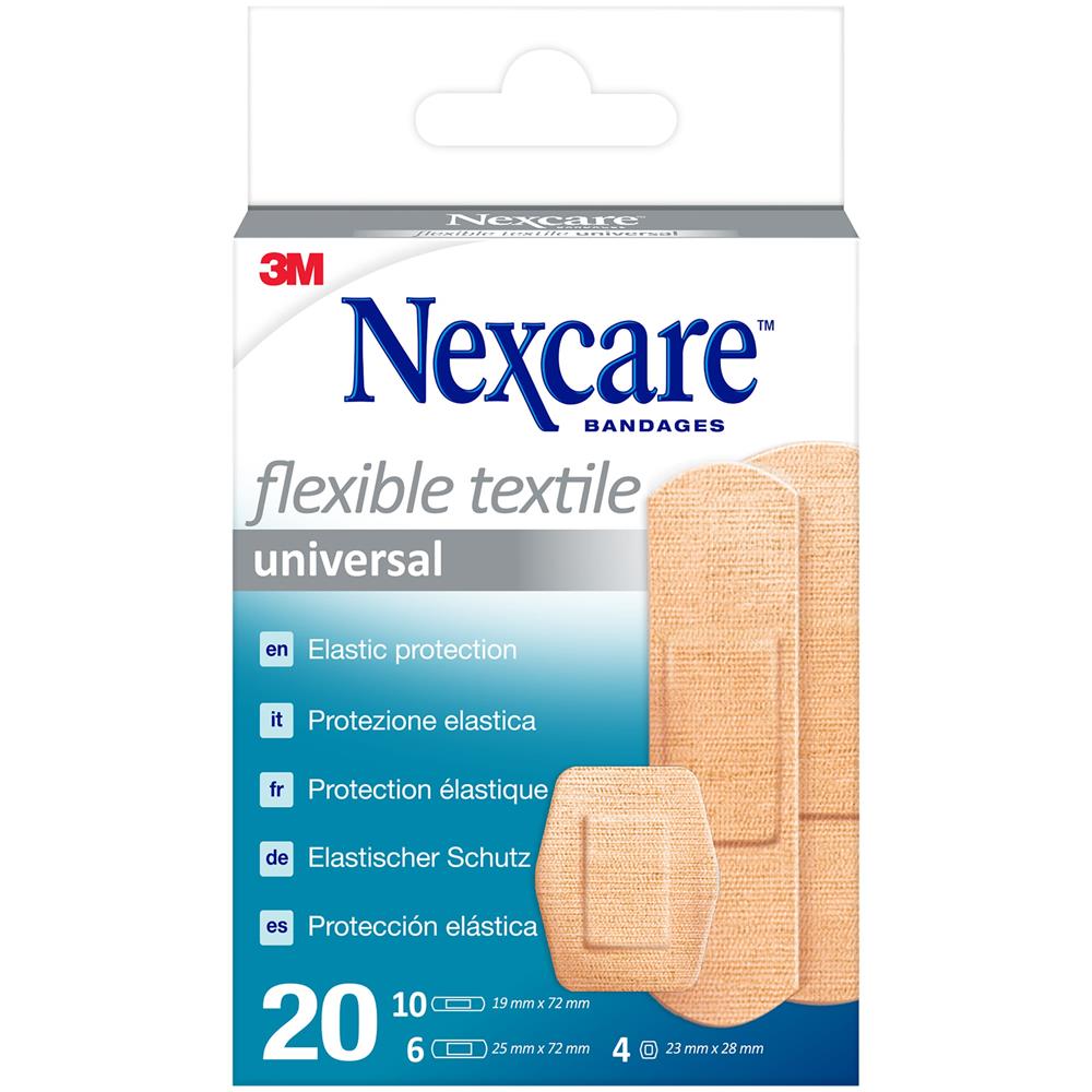Cerotto Preparato Nexcare Textile N0420AS Assortiti 3 Misure 10 Cerotti 19X72MM + 6 Cerotti 25X72MM + 4 Cerotti 22,5MM - Foto 1