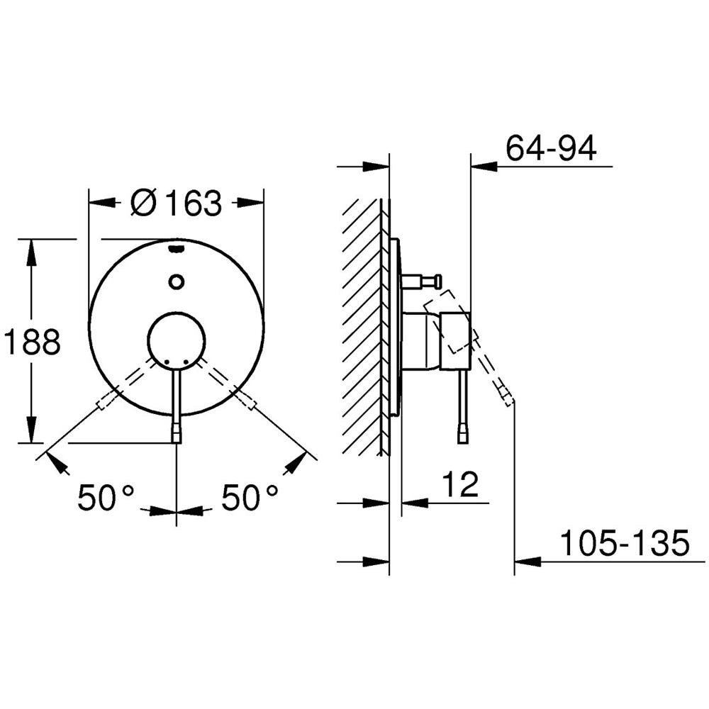 Essence Miscelatore Parte Esterna per Vasca / Doccia - Foto 2