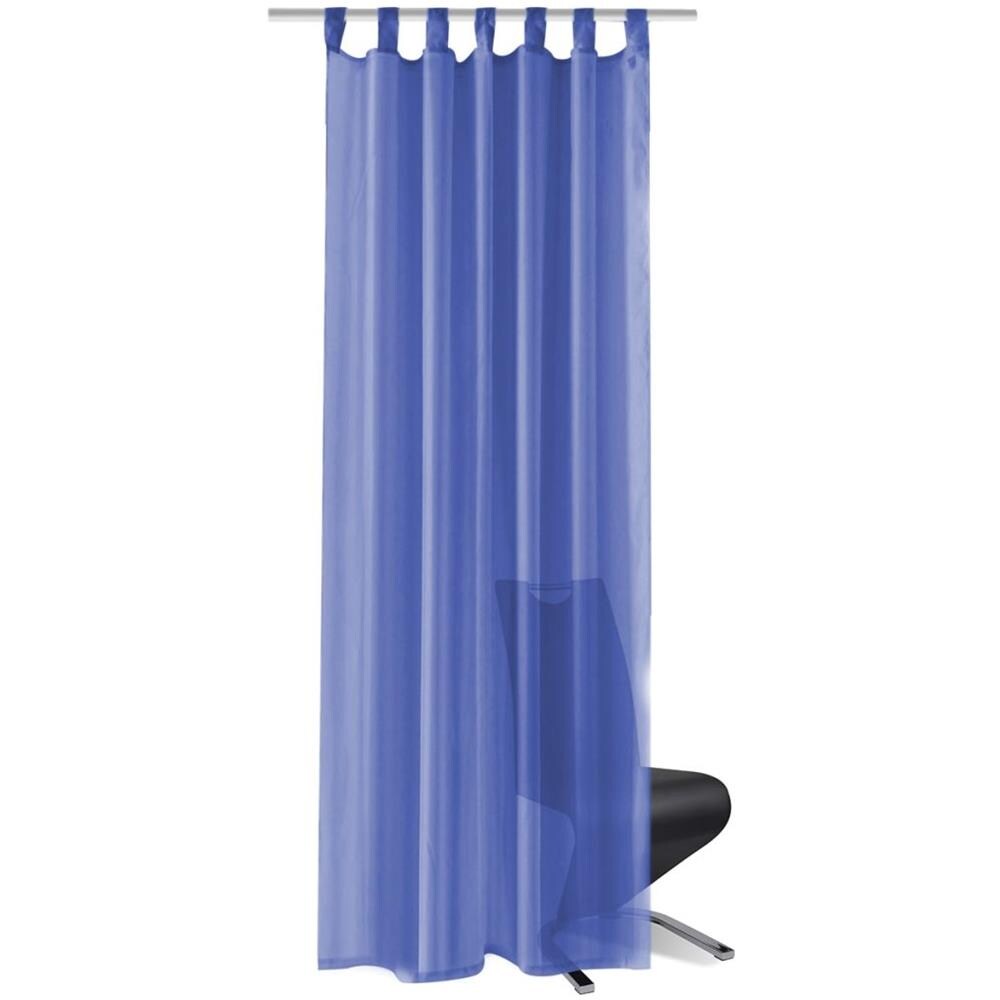 2 Pz Tende In Voile 140x225 Cm Blu Reale - Foto 2