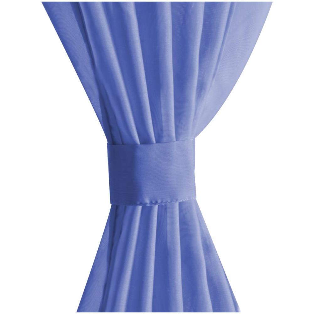 2 Pz Tende In Voile 140x225 Cm Blu Reale - Foto 5