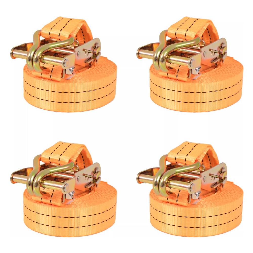 Cinghie d'Ancoraggio 4 pz a Cricchetto 2 T 6mx38mm Arancione - Foto 1