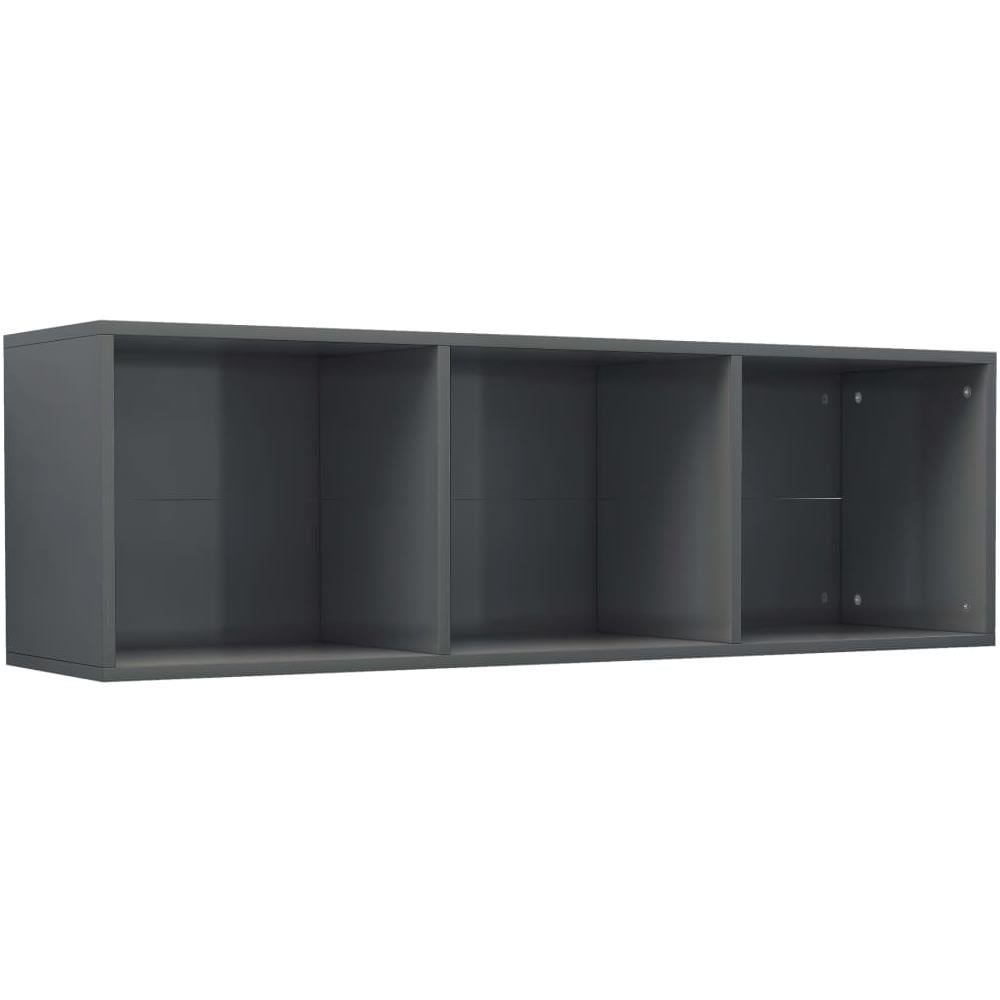 Libreria /Mobile TV Grigio Lucido 36x30x114 cm Legno Multistrato - Foto 11