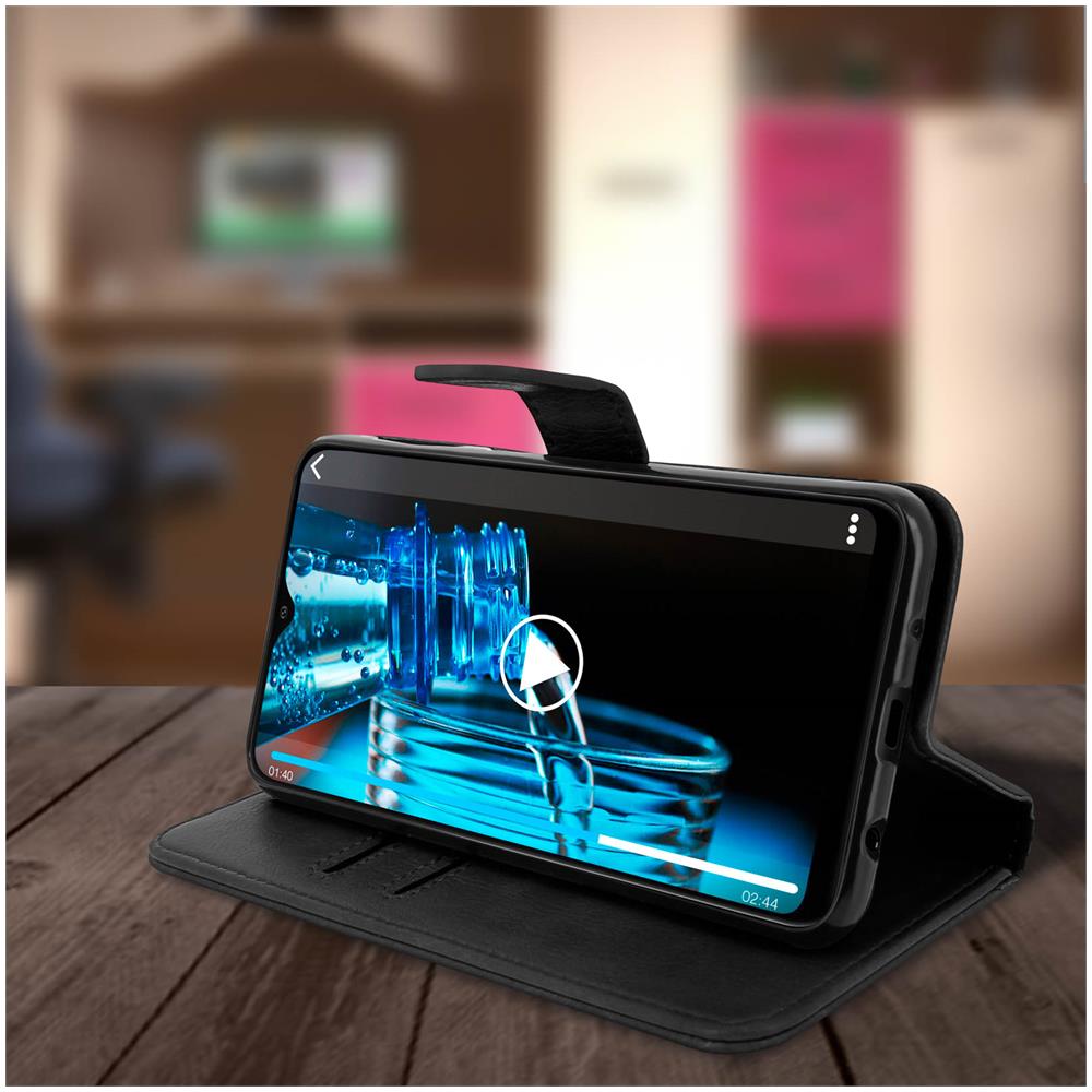 Custodia Galaxy A10 Portacarte Funzione Supporto Cover Silicone - Nero - Foto 2