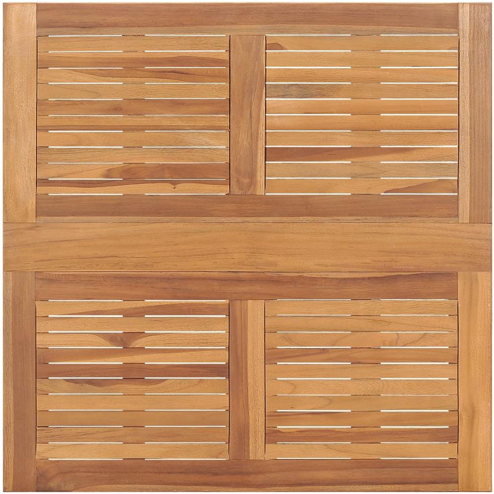 Tavolo Da Giardino Pieghevole 90x90x75 Cm In Massello Di Teak - Foto 1