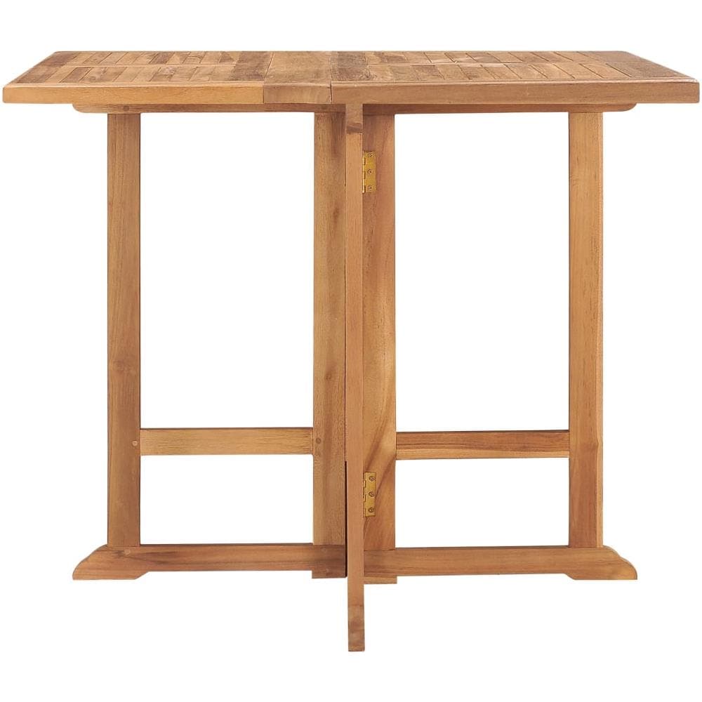 Tavolo Da Giardino Pieghevole 90x90x75 Cm In Massello Di Teak - Foto 2