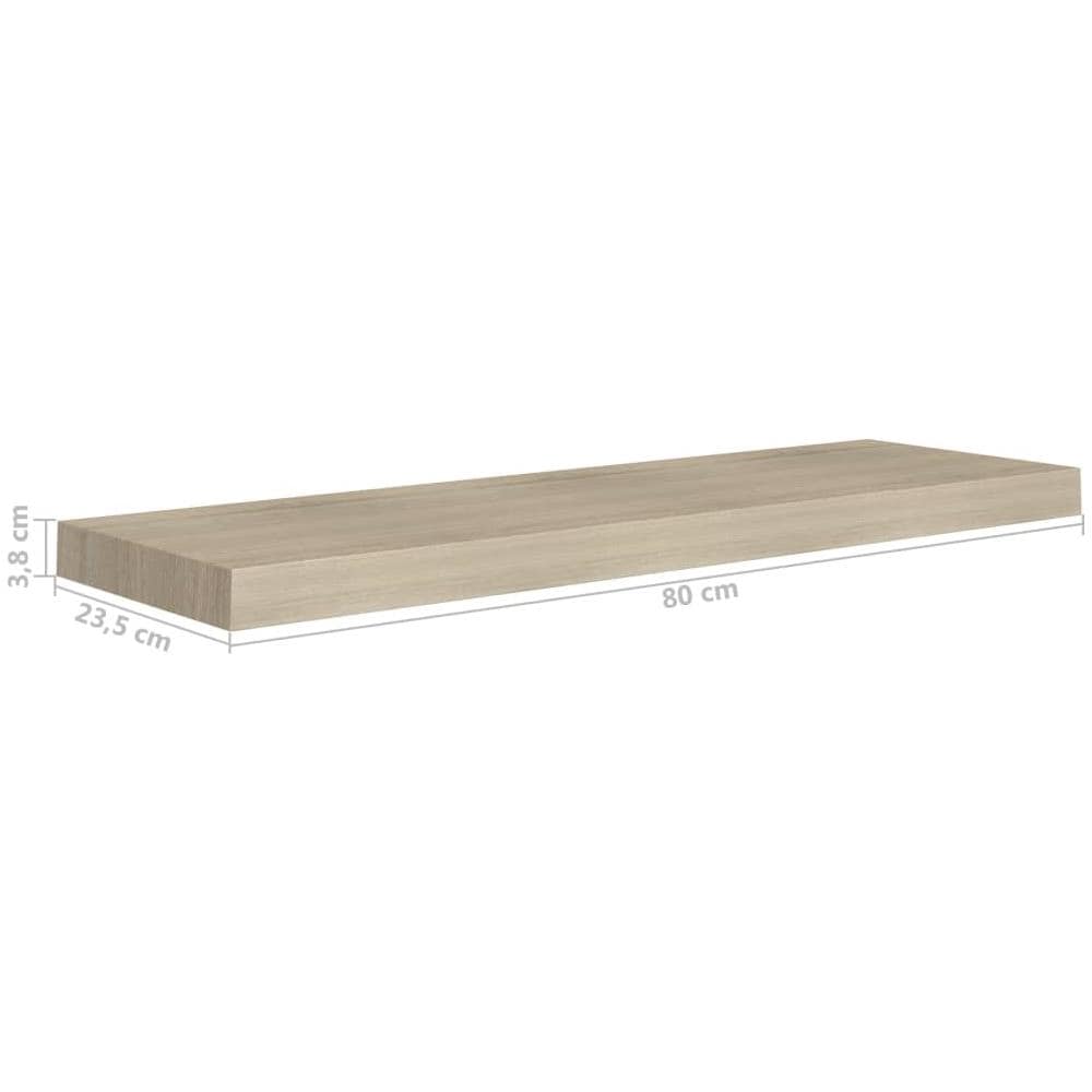 Scaffale A Parete Rovere 80x23,5x3,8 Cm In Mdf - Foto 8