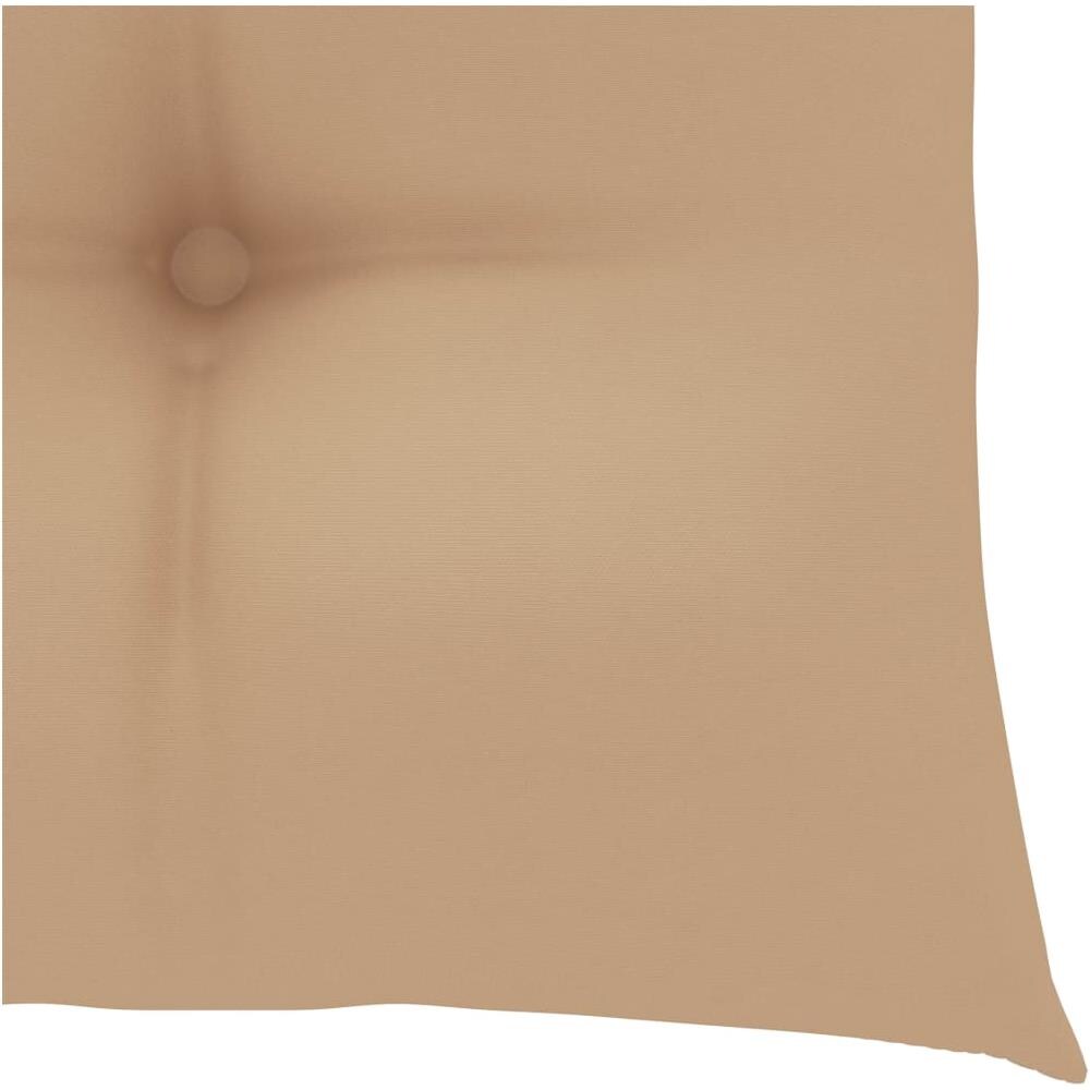 Sedia A Dondolo Con Cuscino Beige In Massello Di Teak - Foto 2