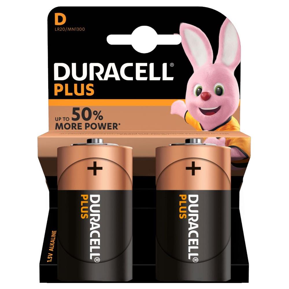 Plus Power D, 2 Pack Batteria Monouso Alcalino (Plus D Size 2 Pack) - Foto 1