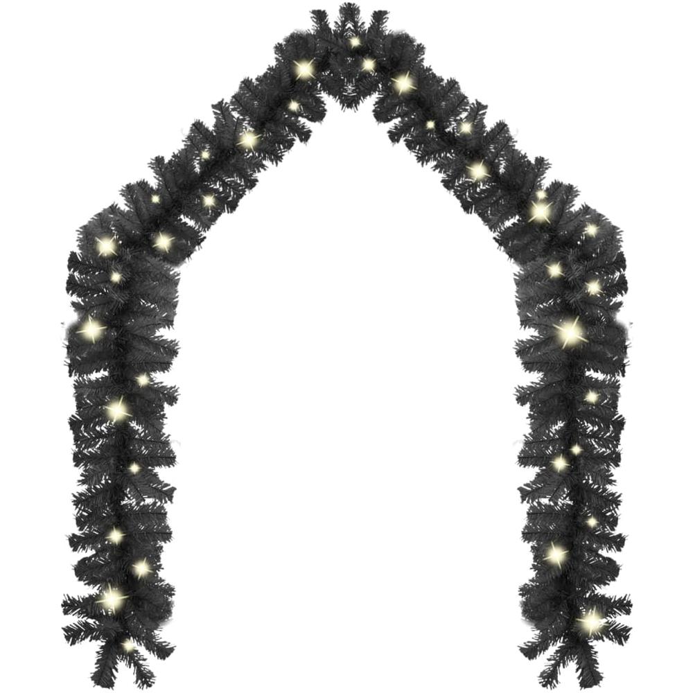 Ghirlanda Natalizia con Luci a LED 10 m Nera - Foto 2