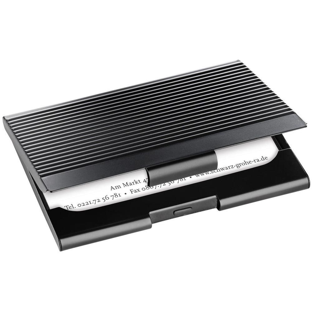 Vz134 Portabiglietti Da Visita Metallo Nero - Foto 1