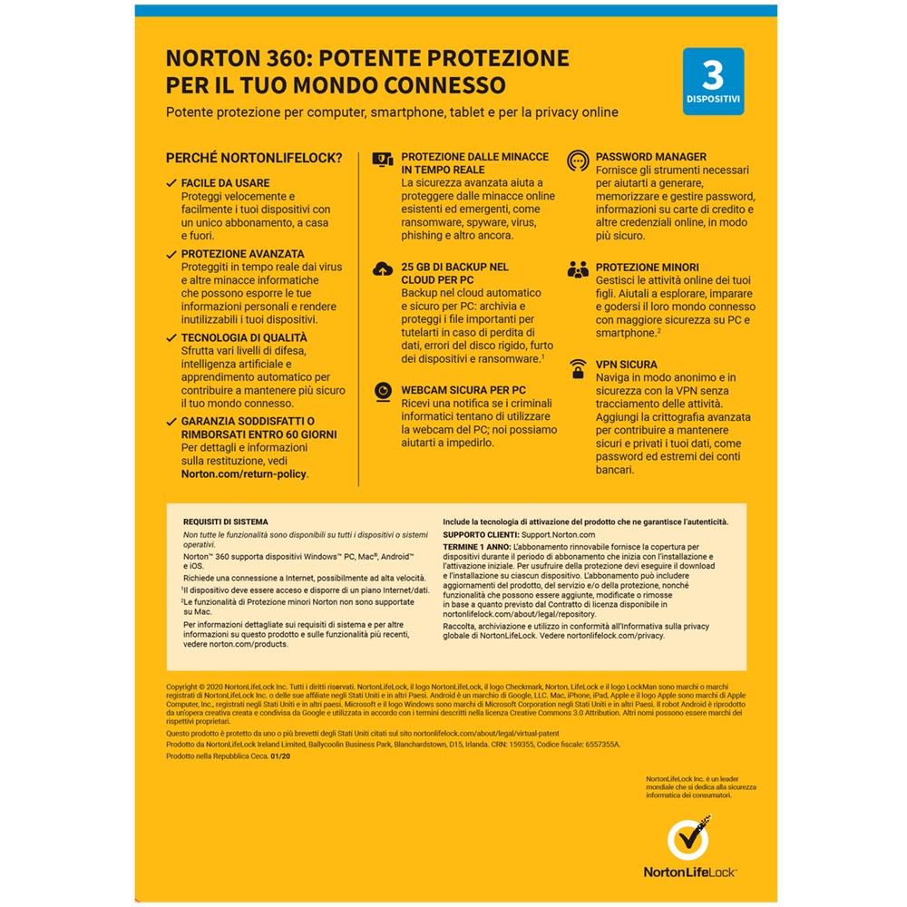Norton 360 Deluxe 2021 Antivirus per 3 dispositivi Licenza di 1 anno  - Foto 2