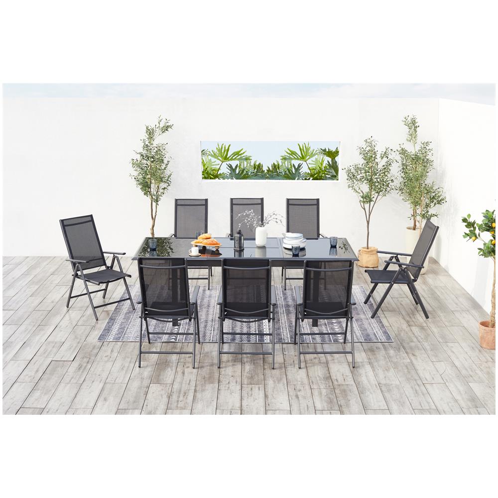 Tavolo Da Giardino E 8 Sedie In Alluminio Grigio Ravenne - Foto 7