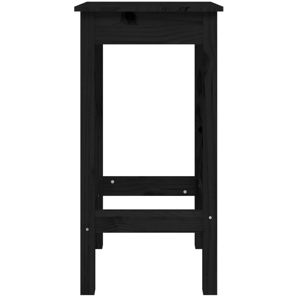 Sgabelli da Bar 2 pz Neri 40x40x78 cm Legno Massello di Pino - Foto 2