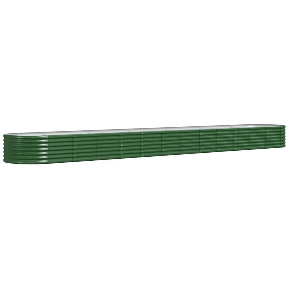 Letto Giardino Acciaio Verniciato a Polvere 512x80x36 cm Verde - Foto 1