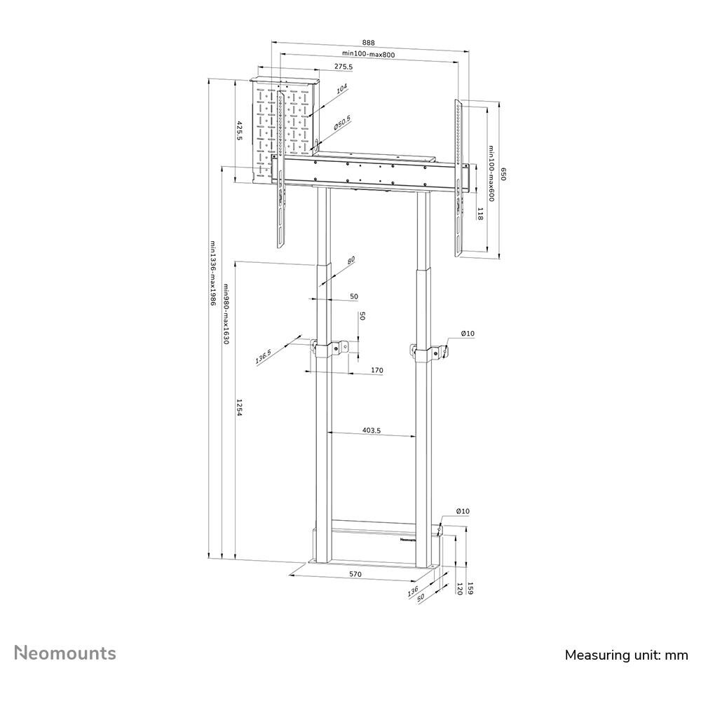 WL55-875WH1 Supporto a Parete Motorizzato per Schermi da 55 a 100" Colore Bianco - Foto 11