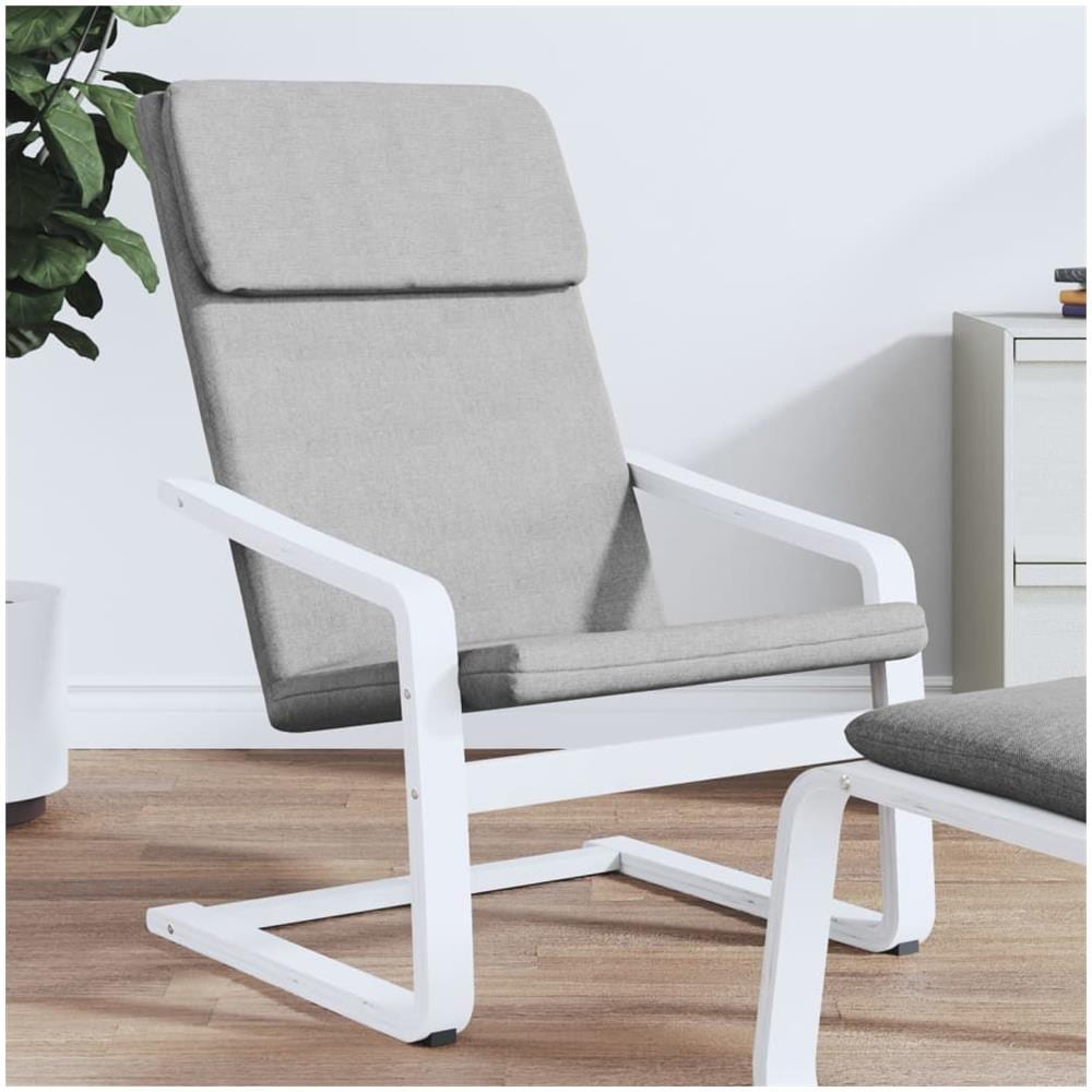 Sedia Relax Grigio Chiaro In Tessuto - Foto 1