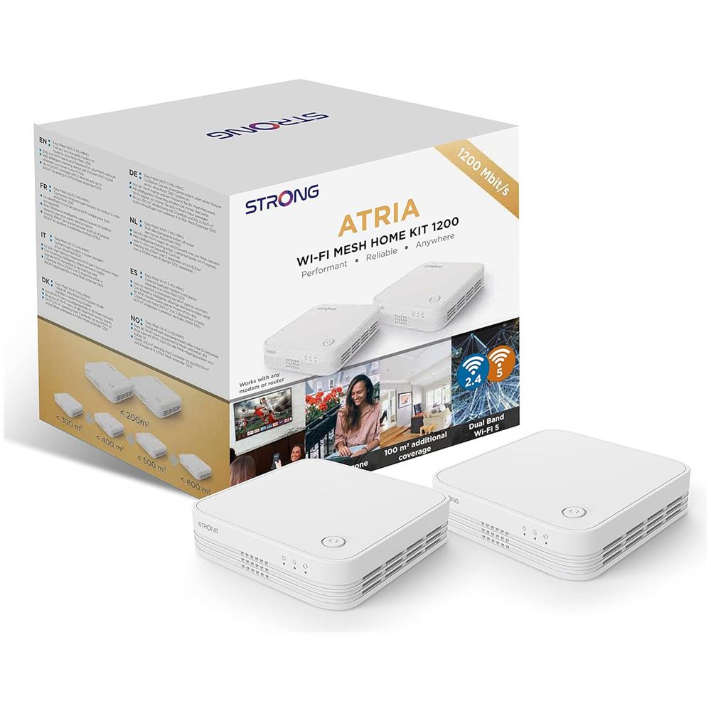 Router Mesh ATRIA MESH KIT 1200 V2 HOME Dual-Band [2.4 GHz / 5 GHz] Wi-Fi 6 Colore Bianco - Foto 1