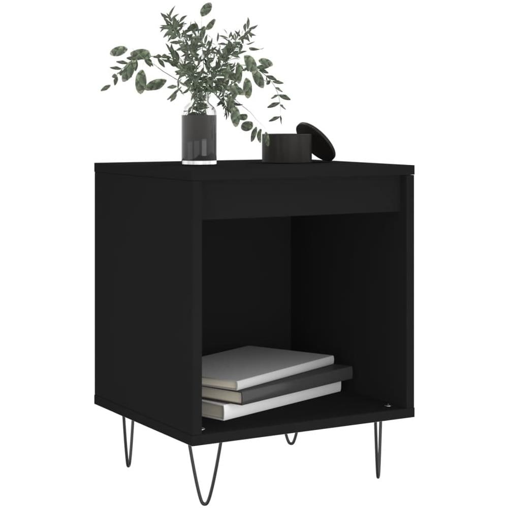 Comodini 2pz Neri 40x35x50 Cm In Legno Multistrato - Foto 3