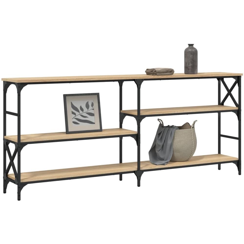 Tavolo Consolle Rovere Sonoma 180x29x76,5 Cm Legno Multistrato - Foto 3