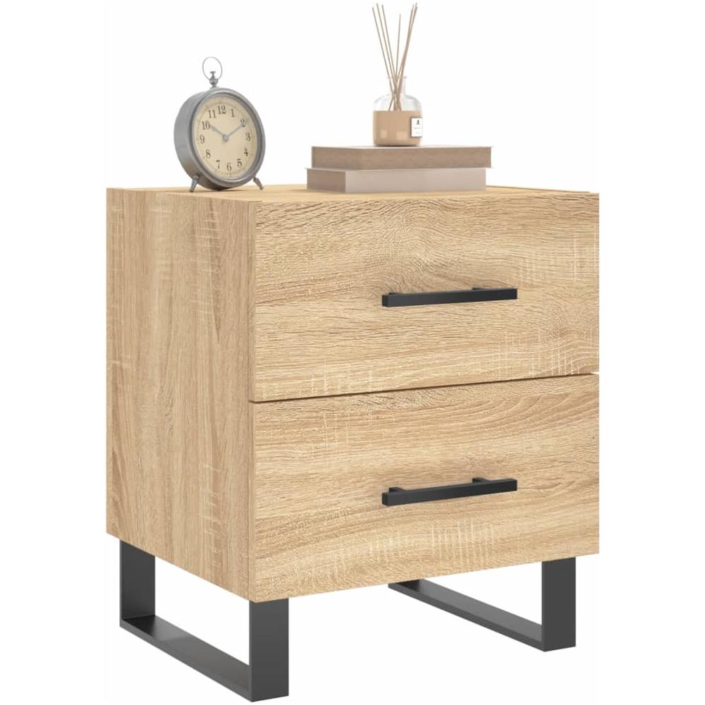Comodino Rovere Sonoma 40x35x47,5 Cm In Legno Multistrato - Foto 3