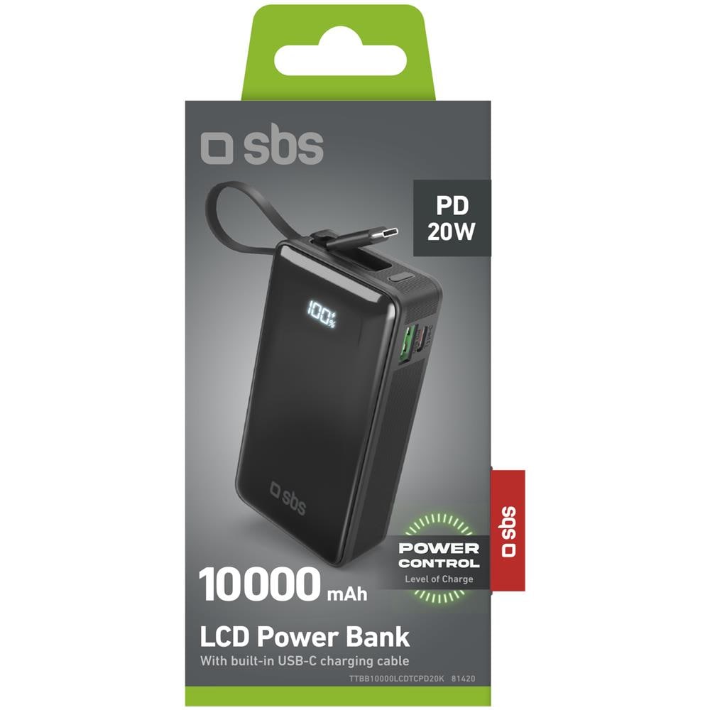 TTBB10000LCDTCPD20K batteria portatile Ioni di Litio 10000 mAh Nero - Foto 2