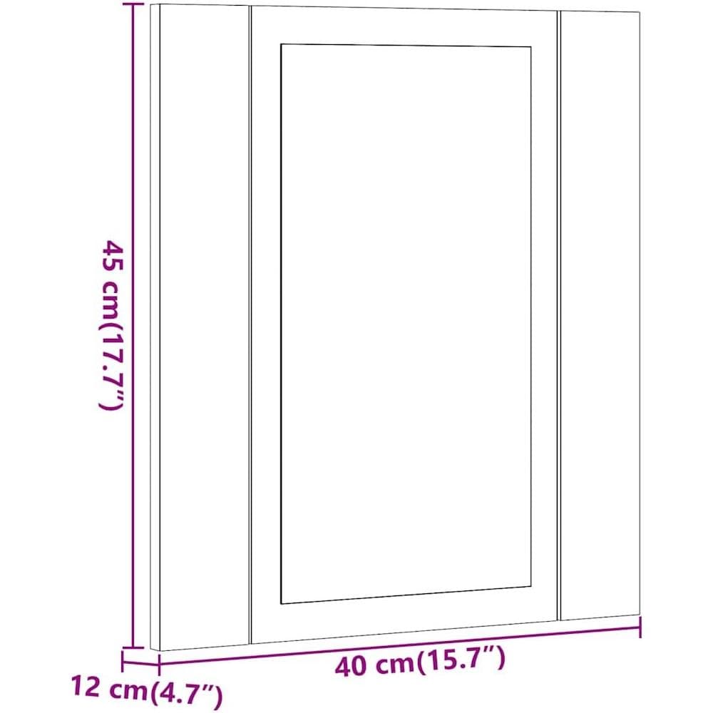 Mobile da Bagno Legno Antico 40x12x45cm in Legno Multistrato - Foto 10