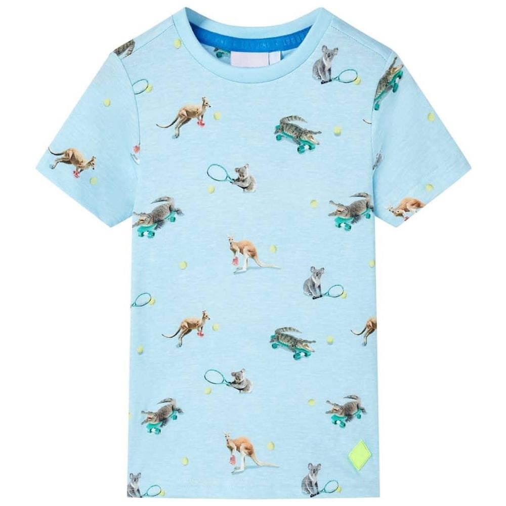 Maglietta da Bambino Azzurro Mélange 92 - Foto 1