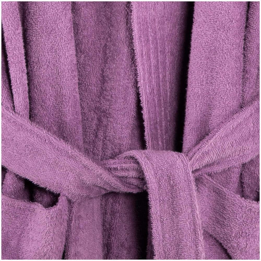 Accappatoio Con Cappuccio Spugnissima Minorca Junior In Cotone Colore Viola Misura 12-14 Anni - Foto 1