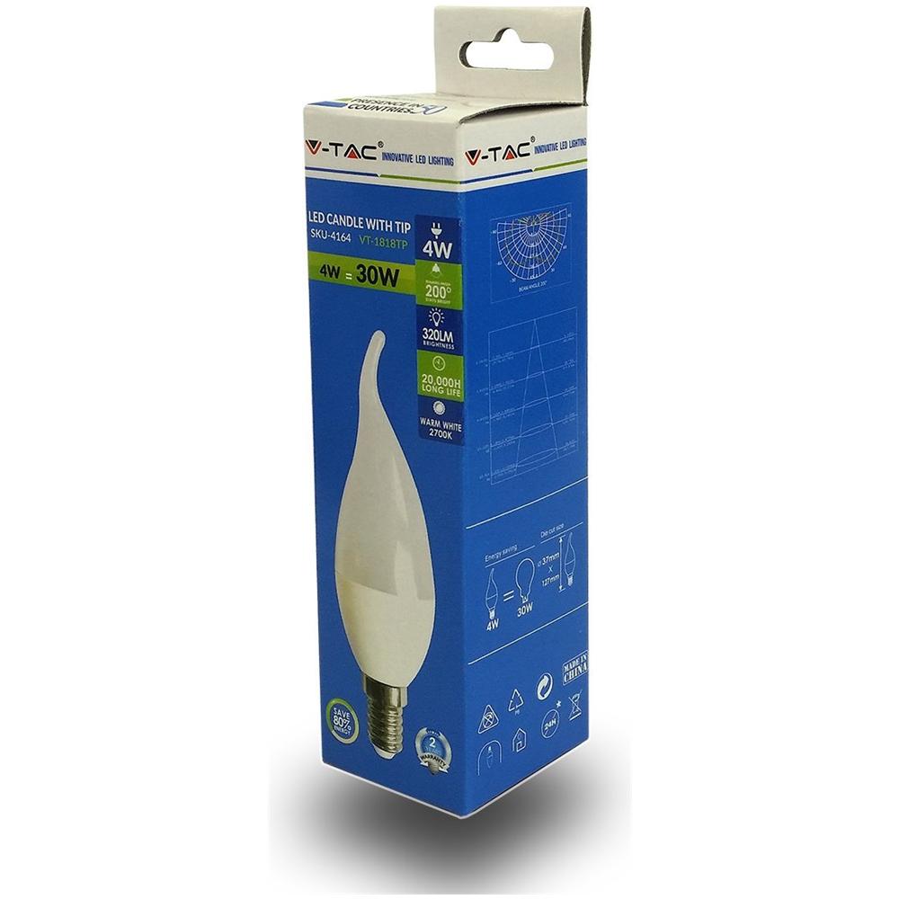 Kit 10-pezzi - 4164 - Lampadina Led Candela Fiamma  - Foto 2