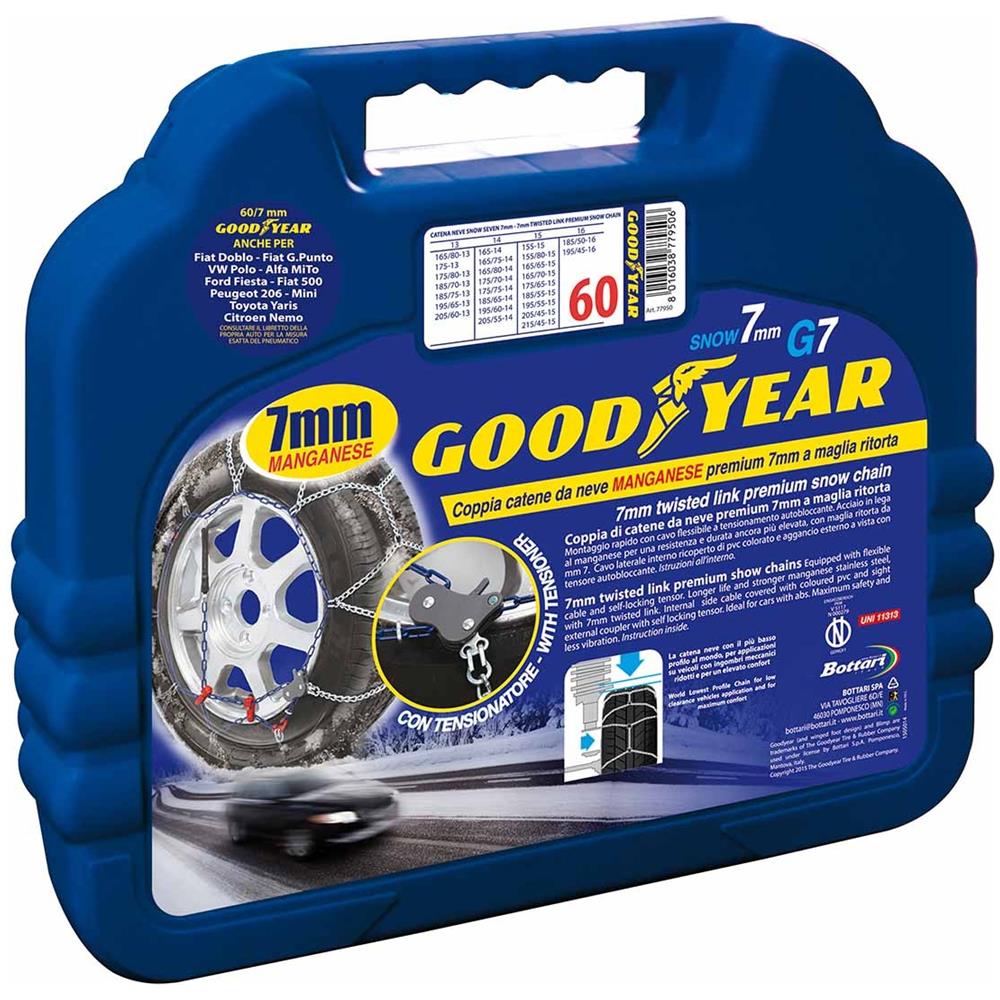 Catene da neve premium 7 mm "G7" a maglia ritorta mis. 130 - Coppia - Foto 1