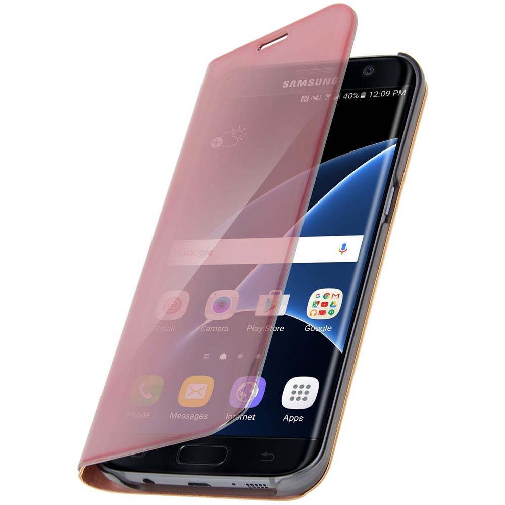 Custodia A Specchio Con Funzione Supporto Per Samsung Galaxy S7 Edge - Rosa - Foto 10