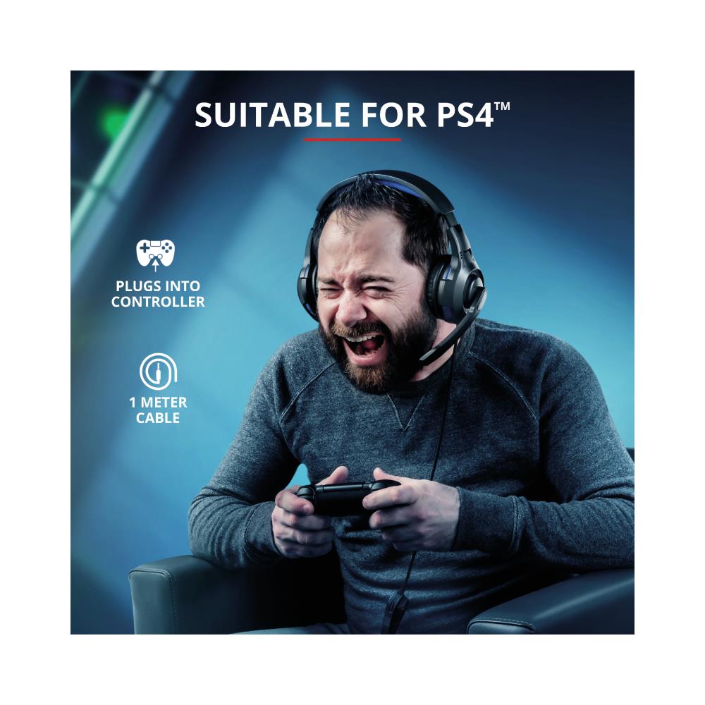 GXT 307B Ravu Gaming Headset for PS4 Auricolare Cablato A Padiglione Giocare Nero, Blu - Foto 14