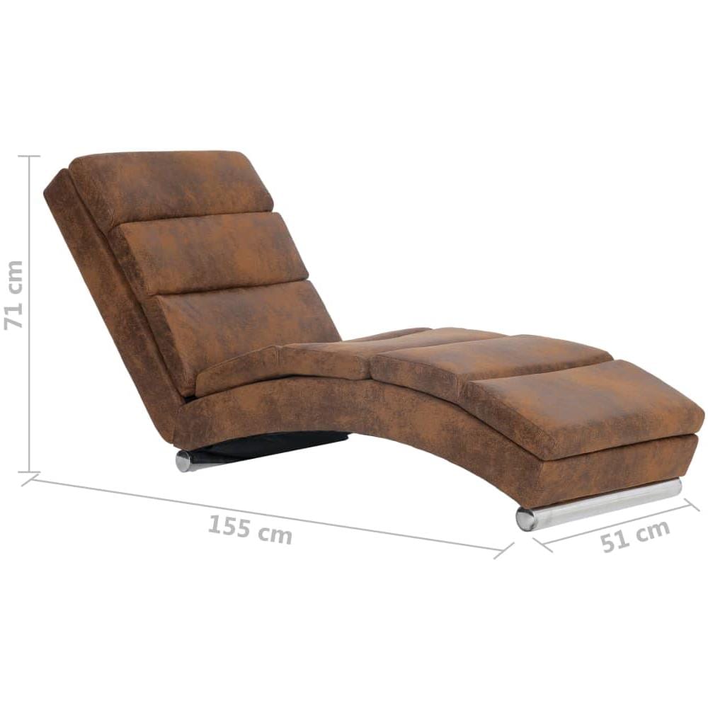 Poltrona Relax Marrone In Pelle Scamosciata Artificiale - Foto 8
