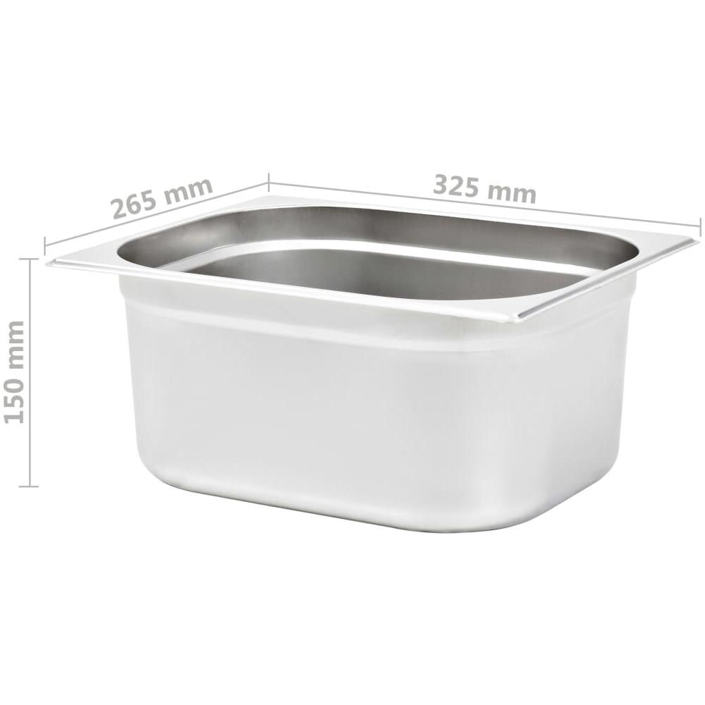 Contenitori Per Alimenti 2 Pz Gn 1/2 150 Mm In Acciaio Inox - Foto 8