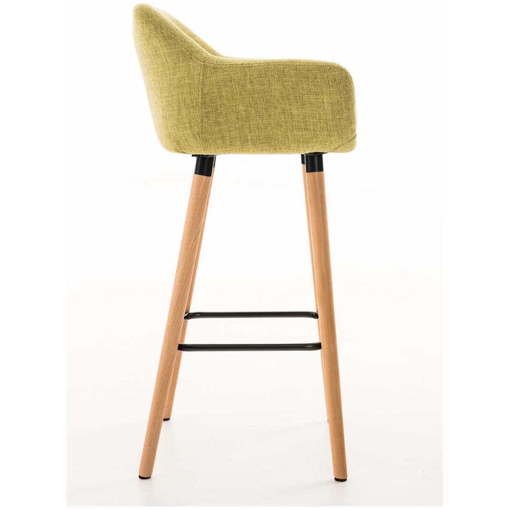 Grant - Set di 2 sgabelli da Bar con Imbottitura di Alta qualità e Rivestimento in Tessuto, con Struttura a 4 Piedi, in Legno - Foto 2