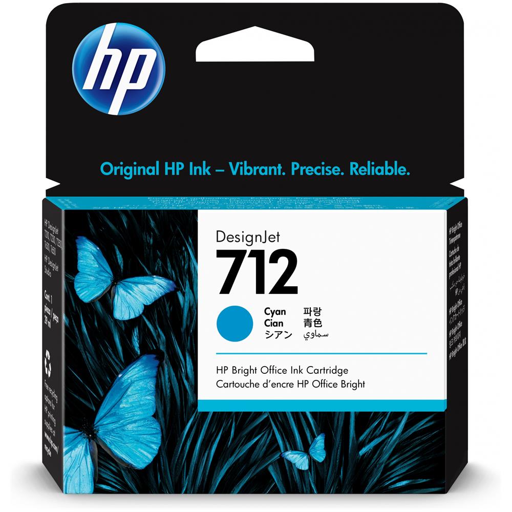 712 Cartuccia Ink Origianle Ciano per DesignJet T210 / T230 / T250 / T630 / T650 da 29 ml - Foto 1