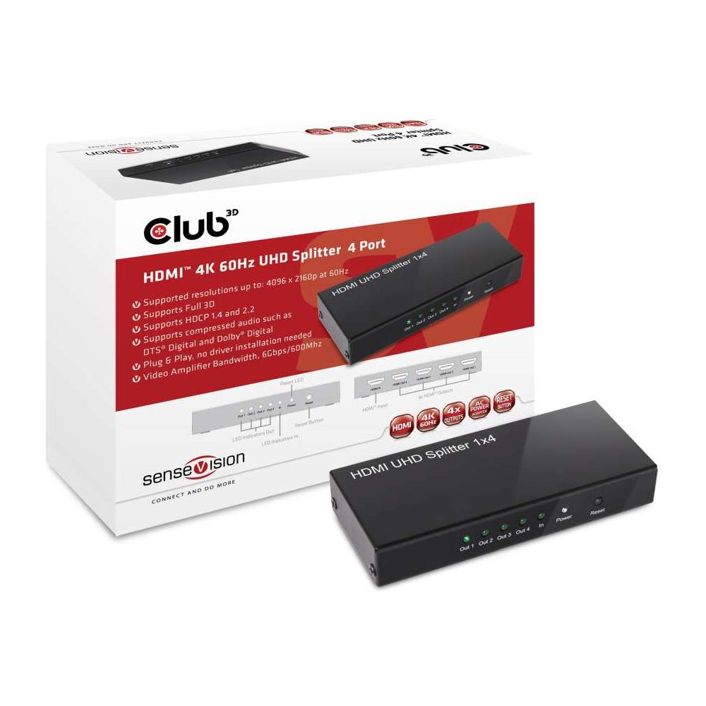 Splitter HDMI 2.0 UHD 4K 4 Porte - Foto 1