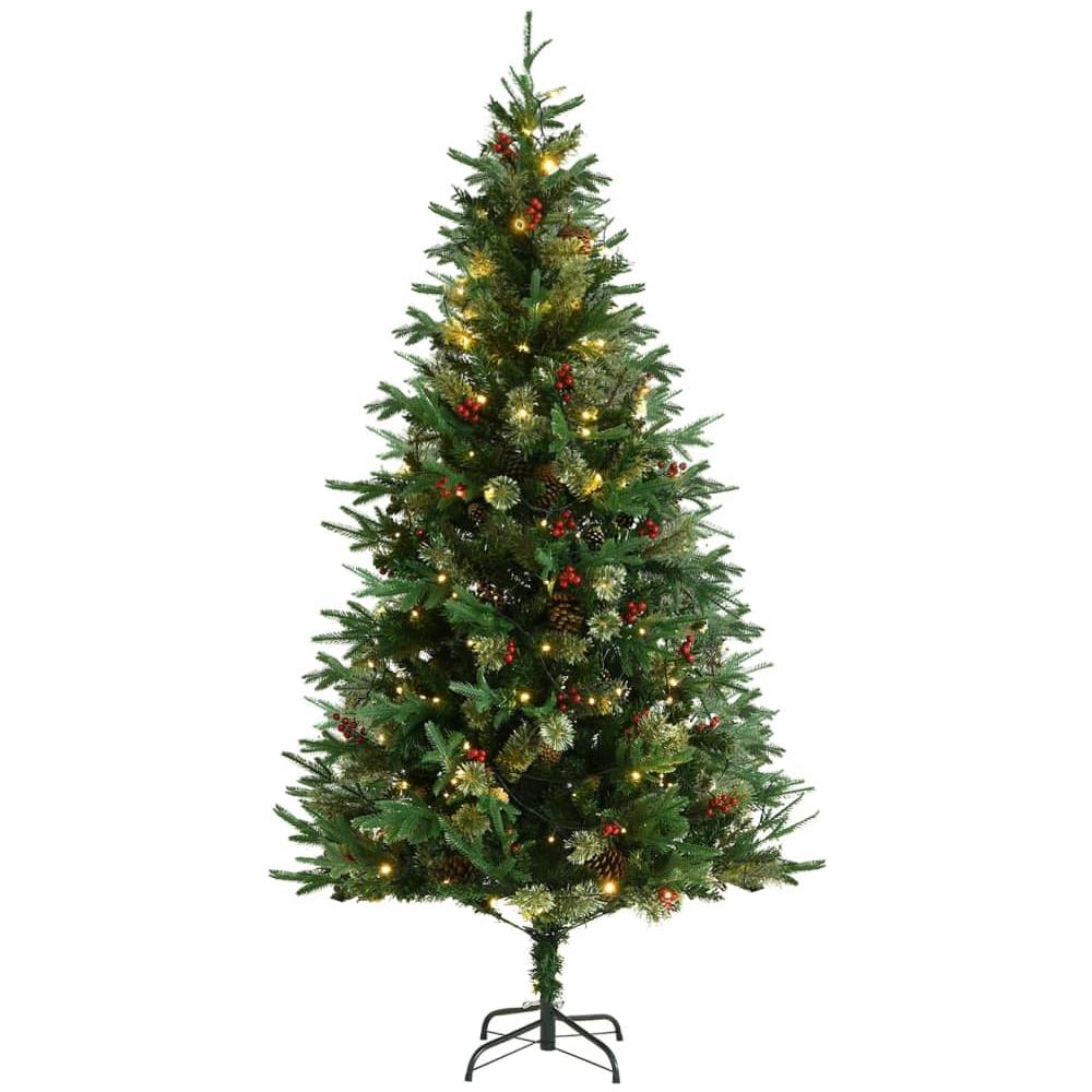 Albero di Natale con LED e Pigne Verde 195 cm PVC e PE - Foto 3