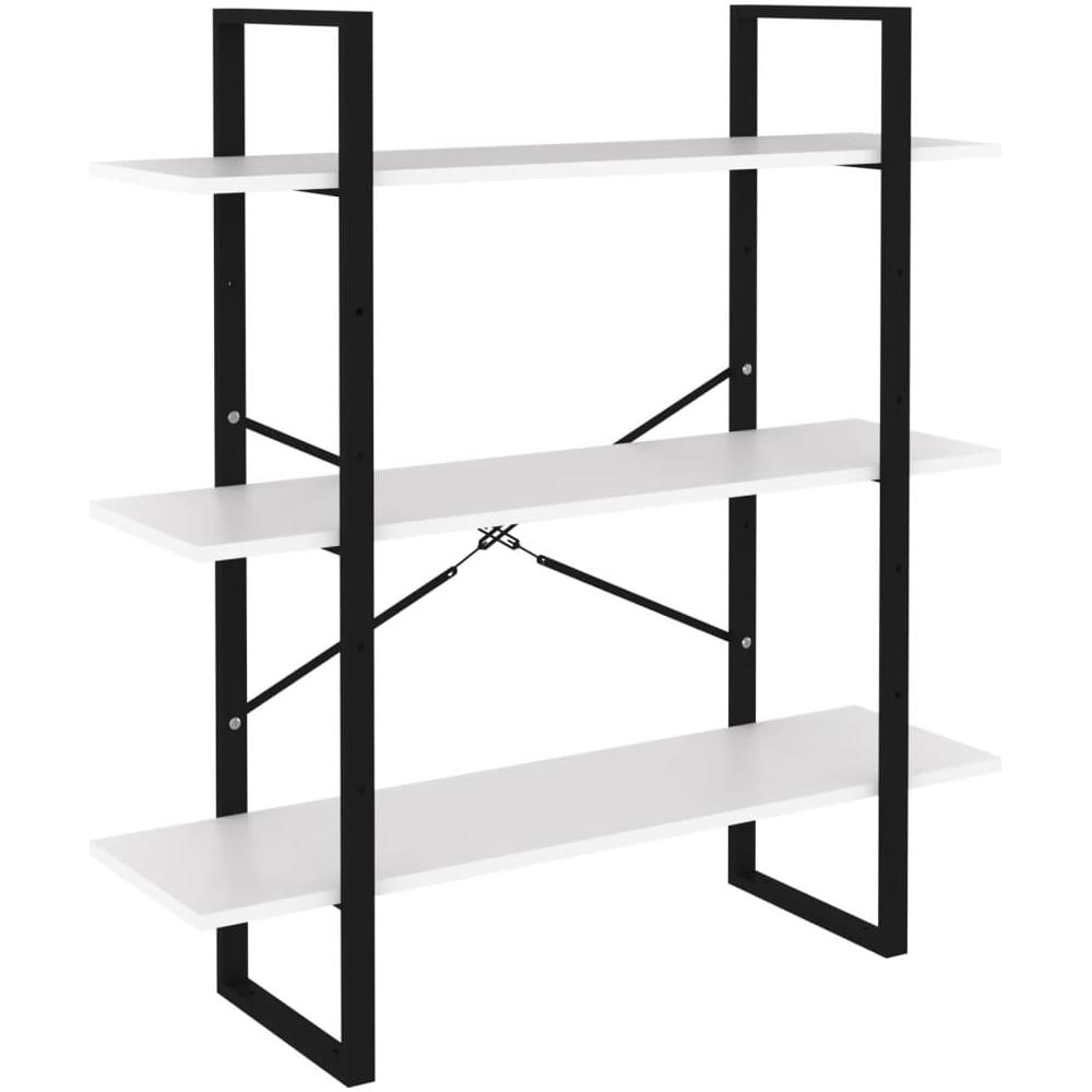 Libreria a 5 Ripiani Bianca 100x30x175 cm in Legno Multistrato - Foto 2