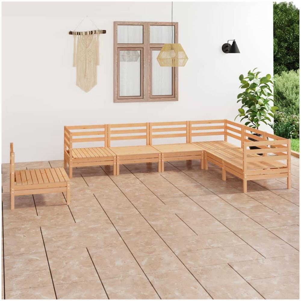 Set Salotto da Giardino 7 pz in Legno Massello di Pino - Foto 1