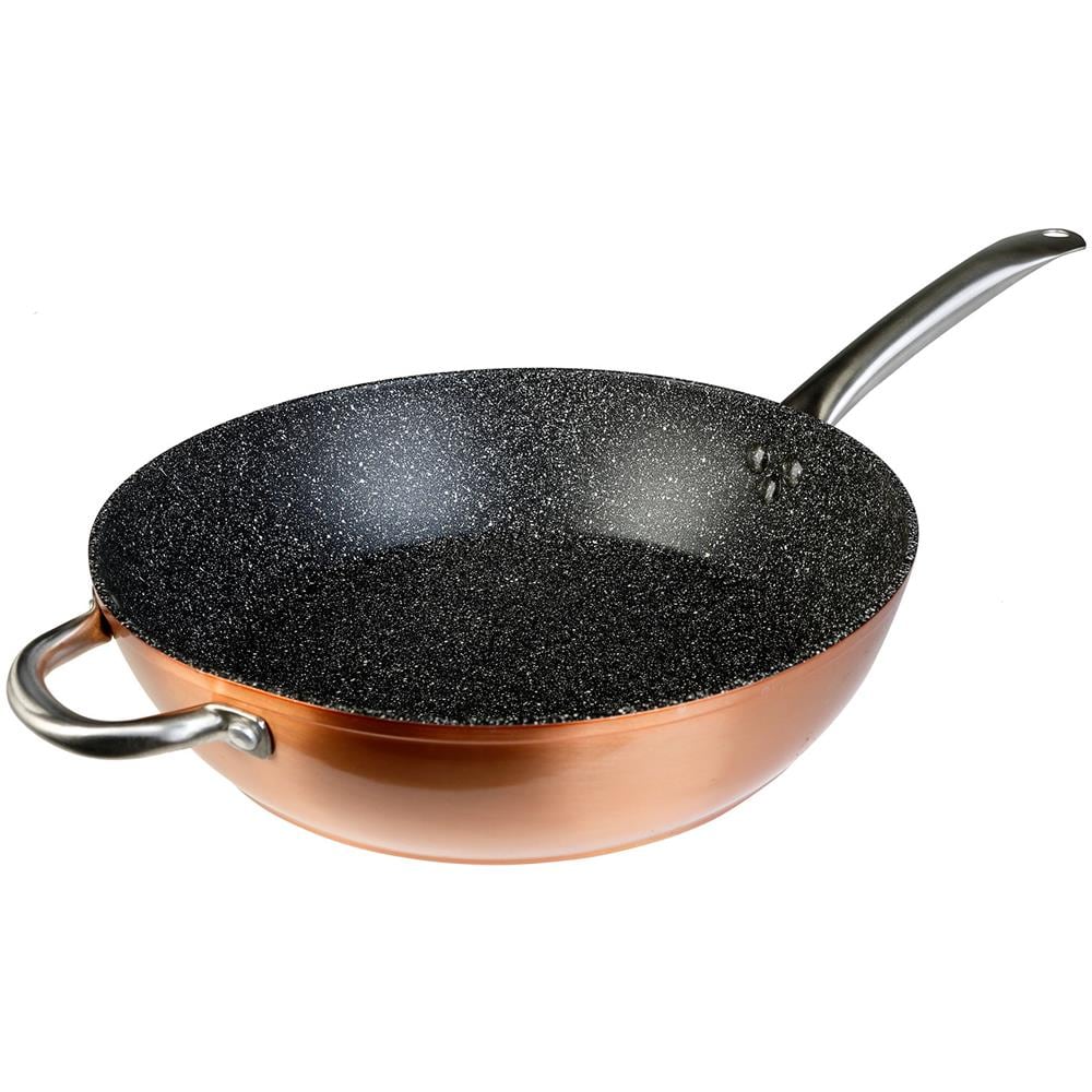 Professional Padella Profonda, 32cm Induzione, Antiaderente Ecologico Senza Pfoa, Alluminio Rame - Foto 1
