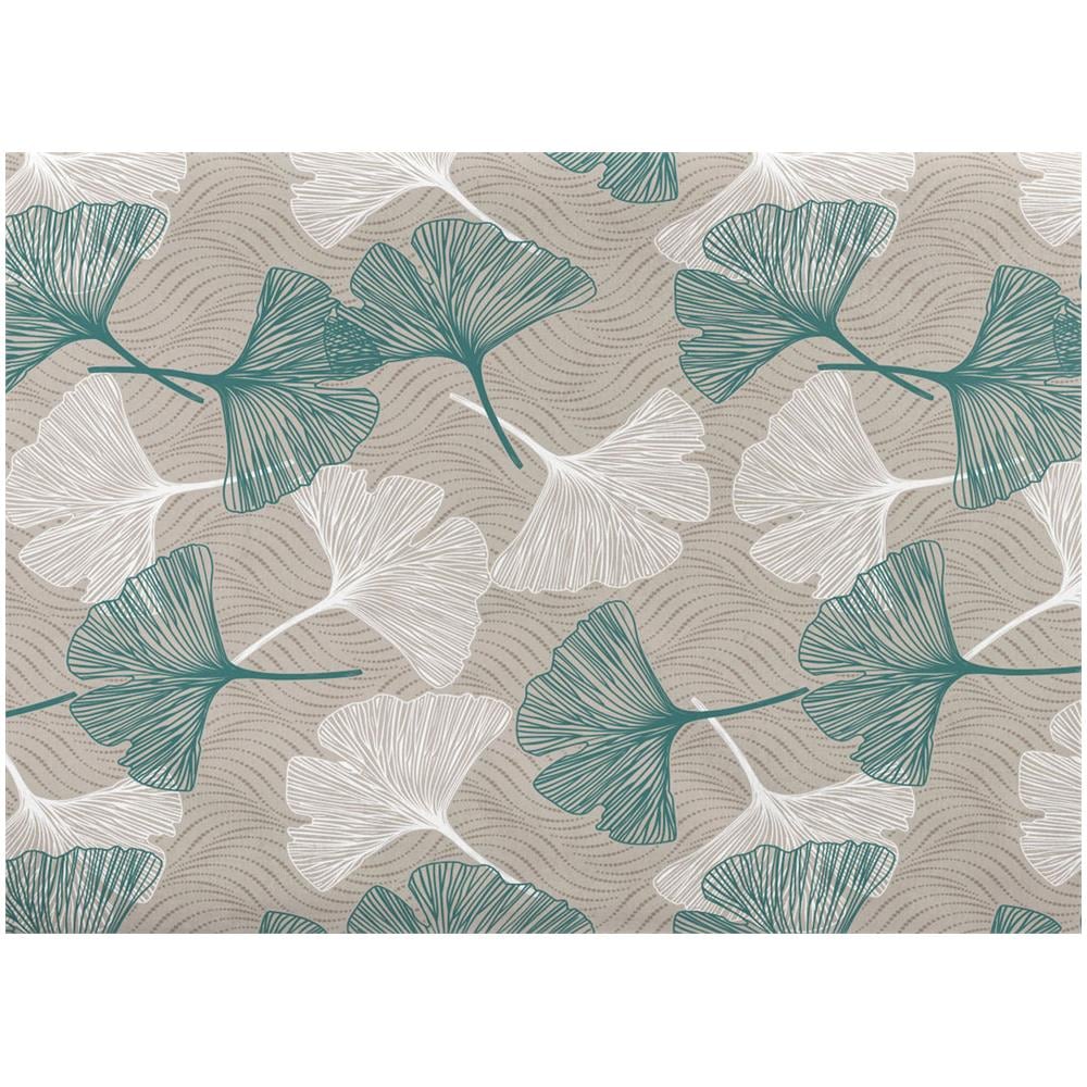 Telo Arredo Granfoulard Copritutto Salvadivano 100% Cotone Dis. Ginko Singolo Verde - Foto 2