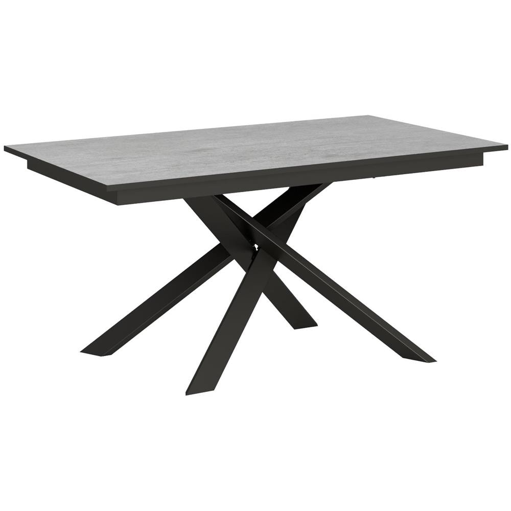 Tavolo allungabile 80x160/220cm Ganty quercia natura - bordo Antracite telaio antracite - Foto 1