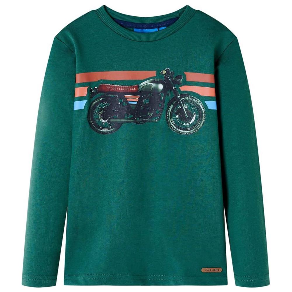 Maglietta per Bambini Maniche Lunghe Verde 128 - Foto 1