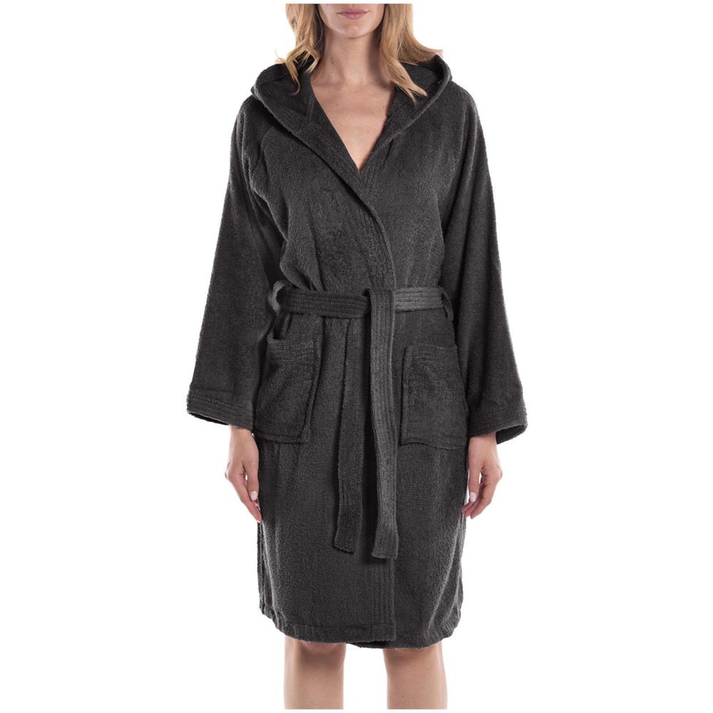 Accappatoio Con Cappuccio Spugnissima Minorca In Cotone Colore Grigio Misura 3xl - Foto 3