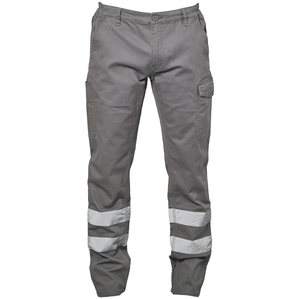 Pantalone ZURIGO REFLECTING Multitasche Elasticizzato Cotone Rifrangente COLORE GREY TAGLIA M - Foto 1