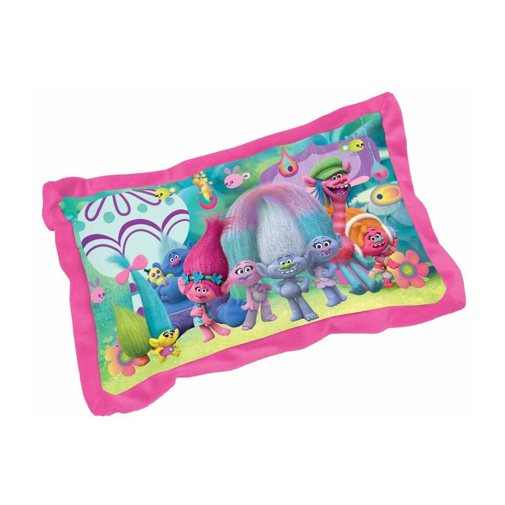 Trolls - Cuscino Rettangolare In Peluche 44x26 Cm - Foto 1