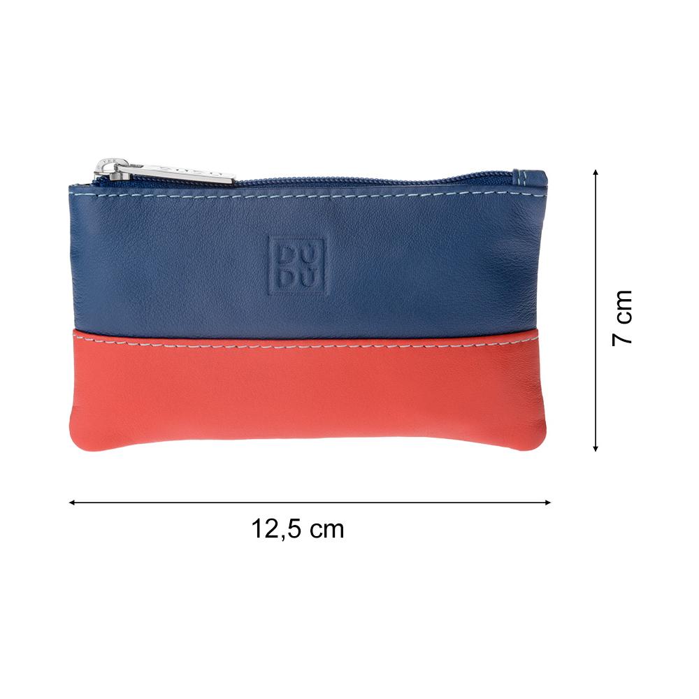 Astuccio Portachiavi Colorato In Pelle Uomo Donna Formato Bustina Con Zip Nero - Foto 2